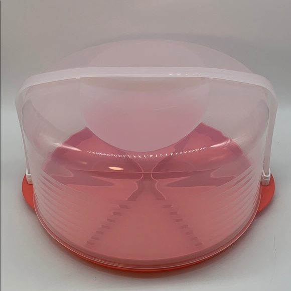 Tupperware 10" Round Cake Taker Guava & Carrier - Picture 4 of 16